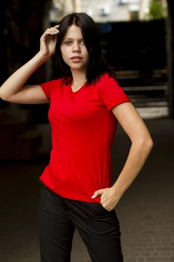 футболка красная 16-033 женская