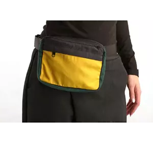 поясная сумка квадрат, желтая