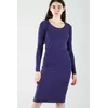Платье трикотажное синее,  рукав 4/4 15-034-3 Платье трикотажное синее,  рукав 4/4 15-034-3