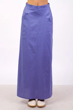 Юбка макси трапеция голубая 17-032 Юбка макси трапеция голубая 17-032