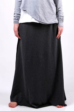 Юбка-макси Трикотажная антрацит 16-011 Юбка-макси Трикотажная антрацит 16-011
