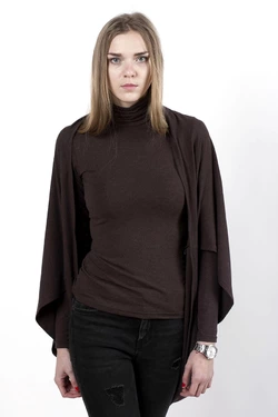 Кардиган-квадрат, коричневый меланж Кардиган-квадрат, коричневый меланж