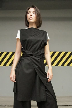 туника на завязках Romana черная туника на завязках Romana черная