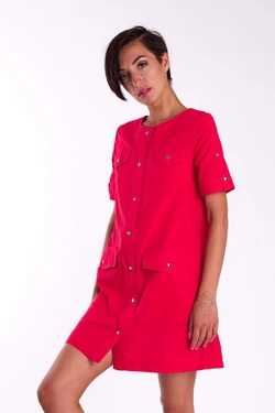 Платье Сафари красное 17-012 Платье Сафари красное 17-012