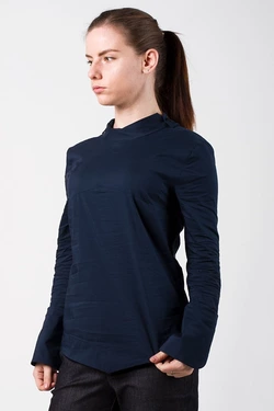 Блуза-японка, синяя 17-053
