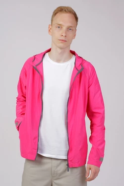 Дождевик-ветровка летний, фуксия, мужская 17-009 Дождевик-ветровка летний, фуксия, мужская 17-009