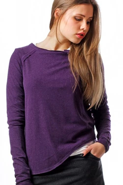 Асимметричный джемпер фиолетовый 16-013-3 Асимметричный джемпер фиолетовый 16-013-3