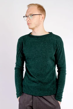Свитер-лодочка темно- зеленый Свитер-лодочка темно- зеленый