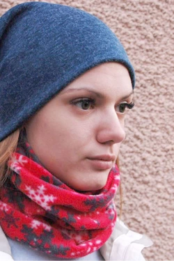 Бафф малиновый со снежинками 15-054 Бафф малиновый со снежинками 15-054