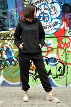 спорт костюм, оверсайз, черный 20-010 спорт костюм, оверсайз, черный 20-010