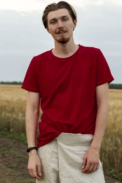 футболка бордовая, мужская футболка бордовая, мужская