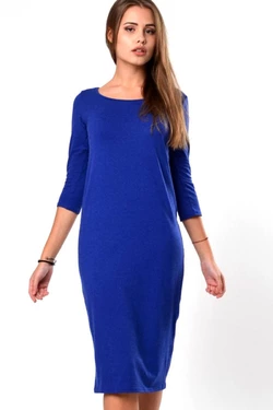 Платье трикотажное электрик,  рукав 3/4 15-034-2 Платье трикотажное электрик,  рукав 3/4 15-034-2