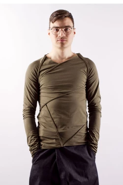 Джемпер грави хаки, мужской 16-039-2 Джемпер грави хаки, мужской 16-039-2