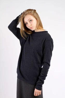 Свитер-лодочка синий, женский 14-013-3 Свитер-лодочка синий, женский 14-013-3