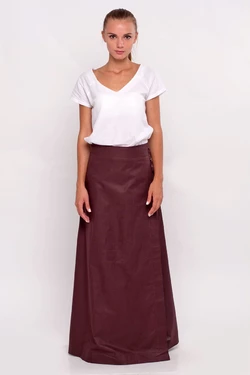 Юбка на запах коричневая 16-023 Юбка на запах коричневая 16-023