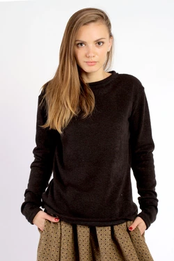 Свитер-лодочка черный, женский 14-013-3 Свитер-лодочка черный, женский 14-013-3