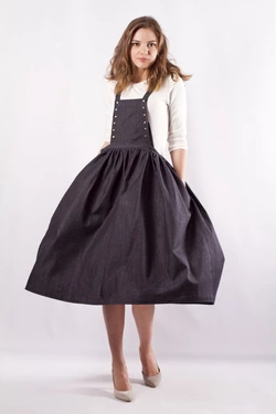 Сарафан темно-синий джинс 16-051 Сарафан темно-синий джинс 16-051