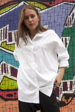 рубашка белая, оверсайз 20-008 рубашка белая, оверсайз 20-008