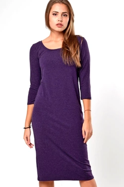 Платье трикотажное фиолетовое,  рукав 3/4 15-034-2 Платье трикотажное фиолетовое,  рукав 3/4 15-034-2