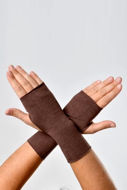 Митенки коричневые меланж 16-018 Митенки коричневые меланж 16-018