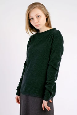 Свитер-лодочка темно-зеленый 14-013-2 Свитер-лодочка темно-зеленый 14-013-2