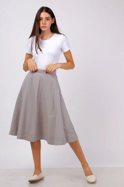 Юбка полусолнце серая 17-042 Юбка полусолнце серая 17-042