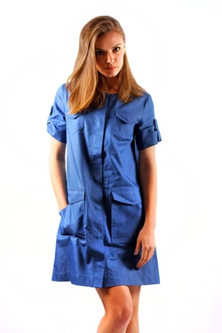 Платье Сафари синее  17-012 Платье Сафари синее  17-012