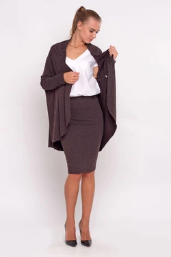 Кофта-кардиган "Летучая мышь" шоколадная 15-035 Кофта-кардиган "Летучая мышь" шоколадная 15-035