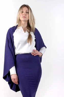 Кардиган-квадрат, синий меланж 17-057 Кардиган-квадрат, синий меланж 17-057