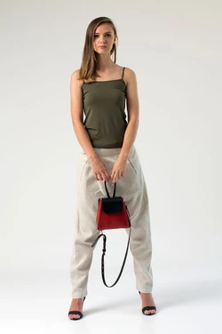 Брюки грави лен, нюд Брюки грави лен, нюд